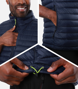 Essential Stand Collar Winterwear Zipper Winterwear <b>Puffer</b> <b>Jacket</b> For Men Classical <b>Waterproof</b> Sleeve Less Warm Soft <b>Jacket</b> - Product Image 5