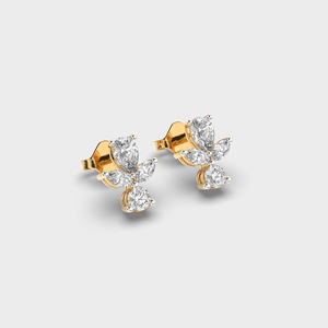 Boucles d'oreilles élégantes en argent 925 Moissanite diamant mode rondes et poire avec un design élégant cadeau de mariage classique pour les femmes - Product Image 6
