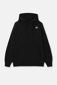 Sweats à capuche surdimensionnés noirs pull en polaire lourd 480GSM Streetwear avec logo personnalisé brodé poche kangourou unisexe - Product Image 4