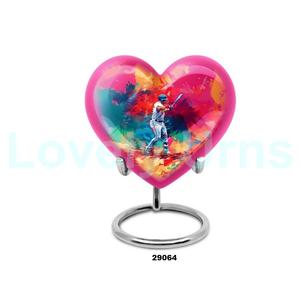 Urne adulte de crémation de série mondiale de coeur noir mat pour les cendres humaines grande urne décorative avec le support et le sac libre de velours - Product Image 5