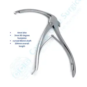 Kerrison Rongeurs 4mm bite 90 degree footplate Neuro/spine Orthopedic Surgical Instruments Stainless Steel Wholesale