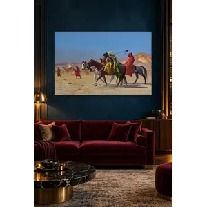 Impresión en lienzo de Fida Gerome: Caballeros con lanza en el desierto - Product Image 3