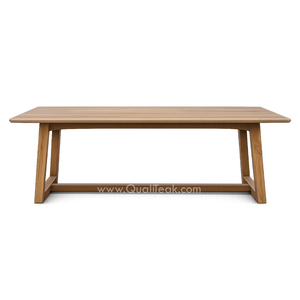 Fuego Durable Teak Farmhouse Villa Outdoor <b>Dining</b> <b>Table</b> - Product Image 1