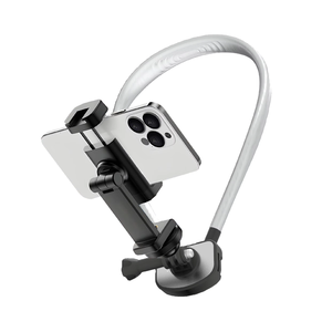 Support de téléphone magnétique pour cou, suivi intelligent, réglable à 360 degrés, en alliage PC, nouveau support flexible pour la conduite - Product Image 2