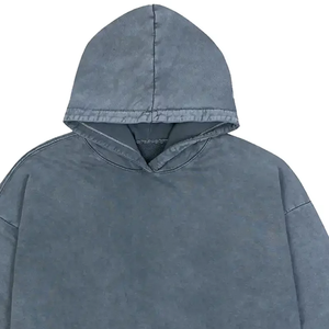 Unisex Premium Quality Acid Wash Hoodie Oversized Full Sleeve Comfortable Durable Fleece Winter Trendy Embossed Digital Solid - Product Image 3