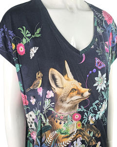 Camiseta de diseño personalizado con estampado digital nuevo y elegante de calidad superior para mujer 220 GSM Algodón puro directo al por mayor del proveedor BD - Product Image 3