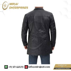 Manteaux de voiture en cuir personnalisés pour hommes respirant noir marron coupe-vent en cuir véritable veste pour hommes - Product Image 3