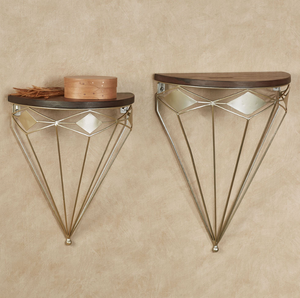 Étagères murales en fer et verre, finition élégante et écologique, pour un espace de vie moderne, améliorant l'espace de rangement mural avec élégance. - Product Image 4