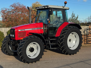 รถแทรกเตอร์ฟาร์ม 120 แรงม้า Massey Ferguson 6270 ขับเคลื่อน 4 ล้อ รถแทรกเตอร์การเกษตร Dynashift แบบมีห้องโดยสาร รถแทรกเตอร์มือสองราคาถูก รถแทรกเตอร์ MF 6270 มือสอง - Product Image 3