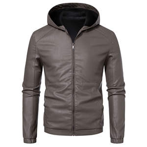<b>Men</b> High Street Stand Collar <b>Jacket</b> Plain Dyed Breathable Windproof Eco-Friendly Fashion Genuine Leather Plus Winter Outdoor - Product Image 5