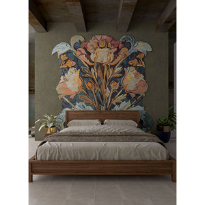 Nebulora Blue Handmade Floral Wool & Viscose <b>Rug</b> Top-341 Rectangular <b>Hand</b> <b>Tufted</b> Carpet for Home Living Room Use - Product Image 6