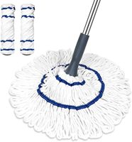 Serpillère en microfibre à tête rectangulaire avec manche en acier, auto-essoreuse, écologique et durable, idéale pour la maison, l'hôtel et le restaurant