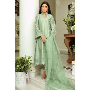 Conjunto de Camisa y Dupatta de Satén Royal Rouge para Primavera/Verano - Product Image 1