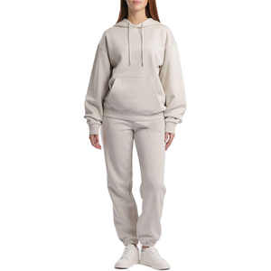 Survêtement pull-over pour femmes avec capuche 2 pièces avec poches survêtement confortable pour l'entraînement, - Product Image 1