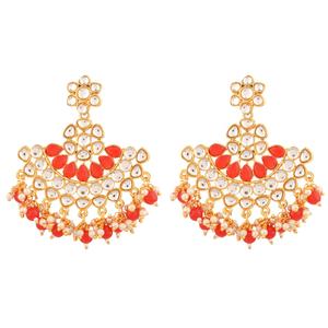 Grossiste indien de haute qualité mariage traditionnel fausse perle mariée cristal Kundan lustre boucle d'oreille bijoux de mode pour les femmes - Product Image 1