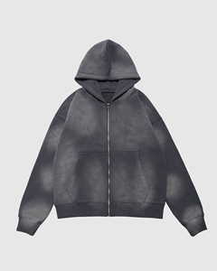 Conjunto de chándal pesado con logotipo personalizado, Sudadera con capucha y pantalones de chándal de algodón de dos piezas - Product Image 2