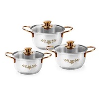 Nouveaux pots à nourriture en métal de qualité supérieure, faits à la main, luxueux, de forme ronde, pour la cuisine, en vente à bas prix