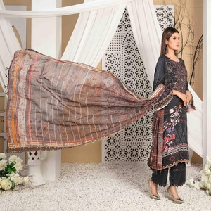 Original de marque Tawakkal marque lin Salwar Kameez lourd broderie travail Design moderne tissu respirant multicolore modèle DIBA - Product Image 3