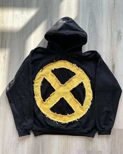 เสื้อมีฮู้ดผ้าซักกรดสำหรับผู้ชายผ้าฝ้าย100% แนวสตรีทแวร์ออกแบบโลโก้ได้ตามต้องการดีไซน์ใหม่ - Product Image 1