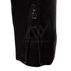 Veste en cuir véritable pour homme à col montant, qualité supérieure 2024, service OEM, écologique, coupe-vent, respirante, automne-hiver - Product Image 6