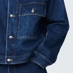 Pull-over d'hiver décontracté pour hommes Bas de poche élastique Survêtement en denim à séchage rapide Vêtements en polyester respirants Costume en denim personnalisé - Product Image 3