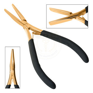 OEM Service Factory Made Stainless Steel Hair Styling <b>Extension</b> Plier Tool for <b>Micro</b> Ring Bead Fitting & Opening Salon Use - Product Image 1