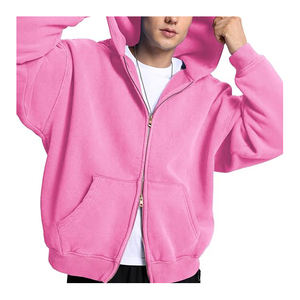 Custom Logo <b>Oversized</b> Streetwear Zip-up <b>Hoodies</b> <b>for</b> <b>Men</b> Cotton Heavy Weight Luxury Quality Silk Screen Printing <b>For</b> Winter - Product Image 1