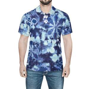 Sublimation personnalisée pour hommes à séchage rapide imprimée pour tissu tricoté polo avec col brodé pour le golf et le tennis - Product Image 3