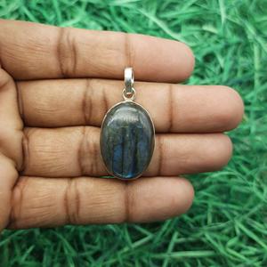925 Sterling Silver Fine Jewelry Pendant <b>Unique</b> Handmade Flash Labradorite Oval Charm Bezel Setting Inlay <b>Gift</b> <b>for</b> <b>Her</b> - Product Image 4