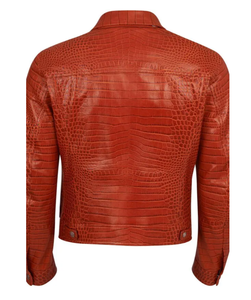 2024 hommes en cuir chemise Crocodile en relief respirant doublure décontracté nouveau style à la mode hiver mode chemise veste Pakistan fait - Product Image 6