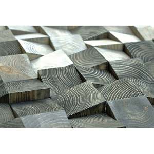 Bloque 3D mosaico de madera elegante decoración de pared acento para el hogar o la oficina - Product Image 5