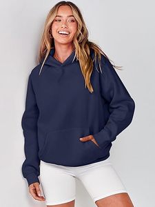 Vente en gros de sweats à capuche surdimensionnés pour femmes coupe ample pour femmes manches longues sweat à capuche décontracté grande taille épais pour femmes mode - Product Image 5