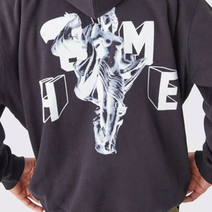 Sudadera con capucha de gran tamaño de lujo 500 600 GSM 100% algodón diseño de hombro caído de alta calidad de lana de peso pesado personalizado teñido liso para - Product Image 2