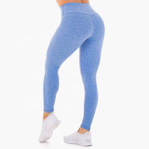 2025, superventas, mallas ajustadas para entrenamiento, levantamiento de glúteos sin costuras para mujer, pantalones transpirables con patrón sólido para mujer - Product Image 1