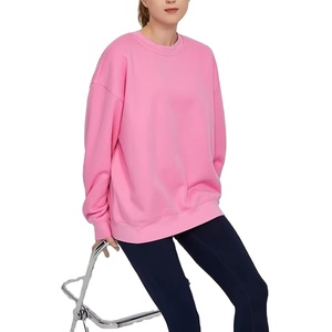 Premium Quality Winter Women Oversized Solid Front Knitted Sweatshirt 100% Cotton Material Lightweight Breathable Custom Made - Product Image 5