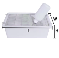 Boîte d'élevage simple en plastique pour animaux de laboratoire (souris, rats, hamsters) - Cage durable pour animaux de compagnie