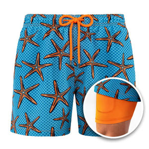 Shorts de gymnastique imprimés en usine Short d'embarquement de natation pour hommes Short de plage décontracté pour hommes OEM - Product Image 4