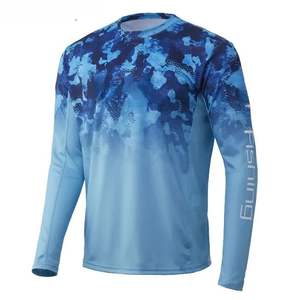 Camiseta de pesca transpirable de secado rápido de poliéster personalizada OEM, ropa de pesca, ropa deportiva, impresión por sublimación, todas las tallas - Product Image 3