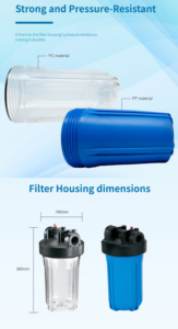 Boîtier de filtre à eau manuel Jumbo Pièce essentielle pour la purification domestique par osmose inverse en plastique PP - Product Image 5