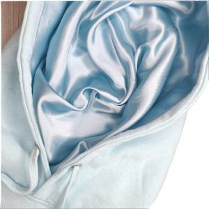 Sudadera con capucha de seda de lujo Unisex con forro de algodón satinado al por mayor, jersey de gran tamaño con logotipo personalizado, chándal impermeable en blanco sólido Unisex - Product Image 1