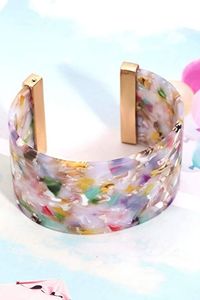 REFER Joyería fina Pulseras y brazaletes de cadena fina y pulseras de eslabones Resina acrílica Flor Brazalete Pulsera Joyería - Product Image 2