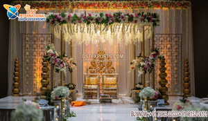 Mandap de mariage moderne en métal au design ouvert époustouflant, décorations de mariage en Australie - Product Image 5