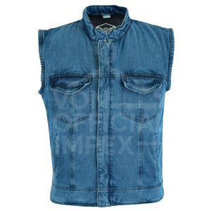 Venta al por mayor moda hombres Chaleco de mezclilla diseño personalizado Pakistán Fabricación de alta calidad transpirable diseño premium hombres Chaleco de mezclilla - Product Image 1