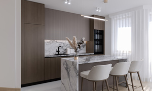 Calacatta Artificial Quartz Countertops Custom Kitchen Bathroom Vanity Tops Carrara Hotel Project Prefab Cut Size 1 Year Fire - Product Image 1