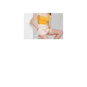 Wild Fable Women's Skinny <b>Bodysuit</b> in for Mango Orange Size Small for Summer with Tummy <b>Control</b> & Printed Pattern Knitting - Product Image 2