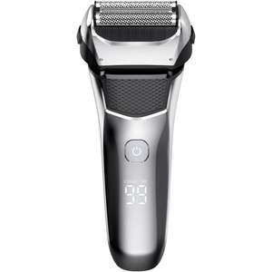 Rasoir électrique rechargeable pour homme avec triple lame et grille rotative, alimentation USB, pour le visage et le corps, étanche IPX7 - Product Image 1