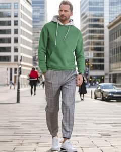 2025 hombres Casual moda Joker sublimación pulóver Sudadera con capucha mejor calidad divertido de gran tamaño transpirable diseño sólido patrón OEM - Product Image 5