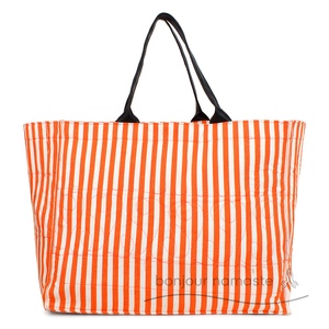 Accessorio di moda da spiaggia stile Preppy con cerniera in tela a strisce bianche rosse | Marchio Bonjour Namaste | All'ingrosso Low MOQ | - Product Image 6