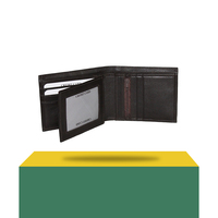 Dompet Kulit Asli Pria dengan Rantai Bordir Desain Stylish Tahan Lama Kualitas Premium Klasik Tahan Air Multifungsi