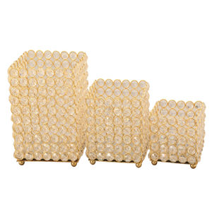 Portavelas redondo de cristal plateado con marco de metal, elegante soporte para velas de té, perfecto para mesas de boda y decoración de hogares de lujo. - Product Image 6